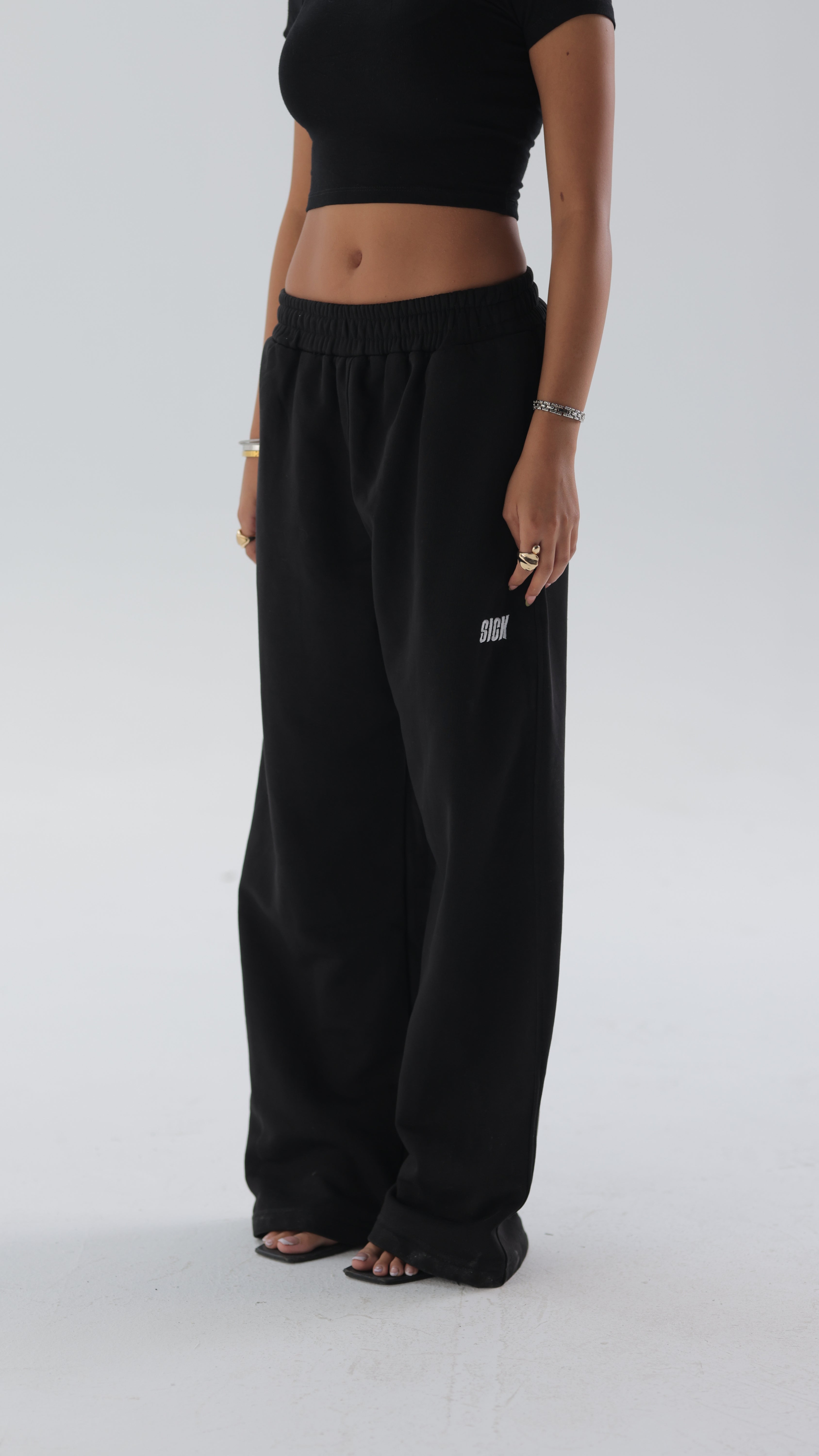 SICK "SICK" STITCHED SWEATPANTS