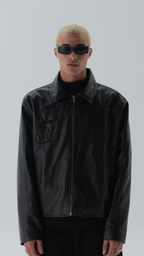 SICK "SICK"STITCHED LEATHER JACKET