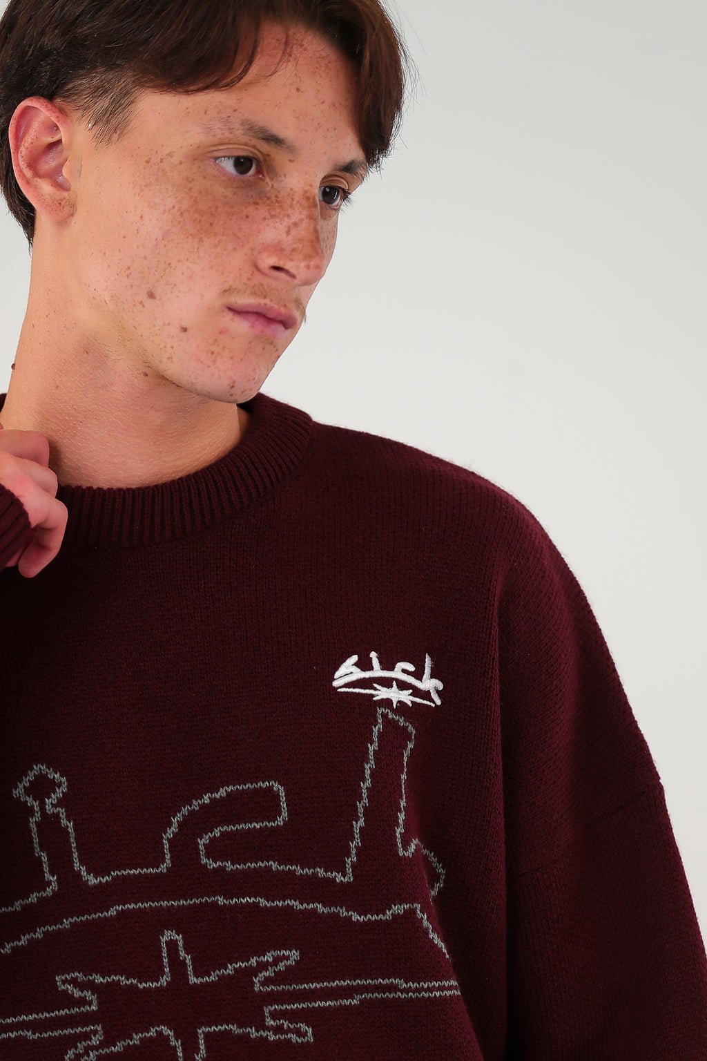 WOVEN CREWNECK