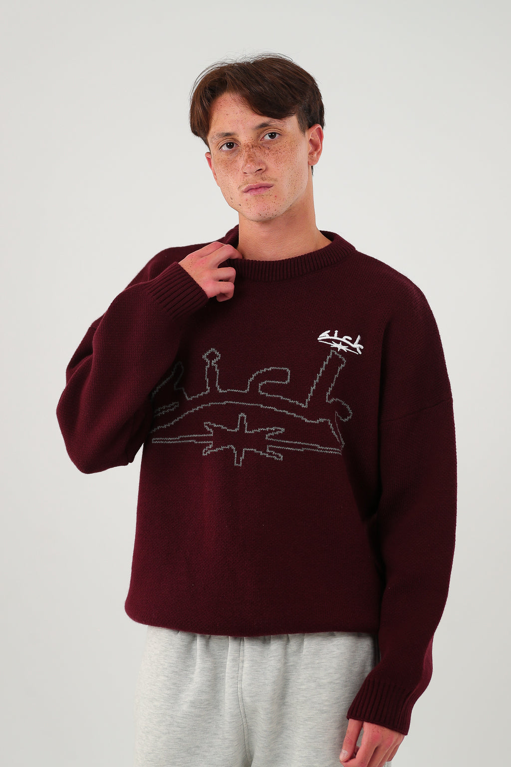 WOVEN CREWNECK