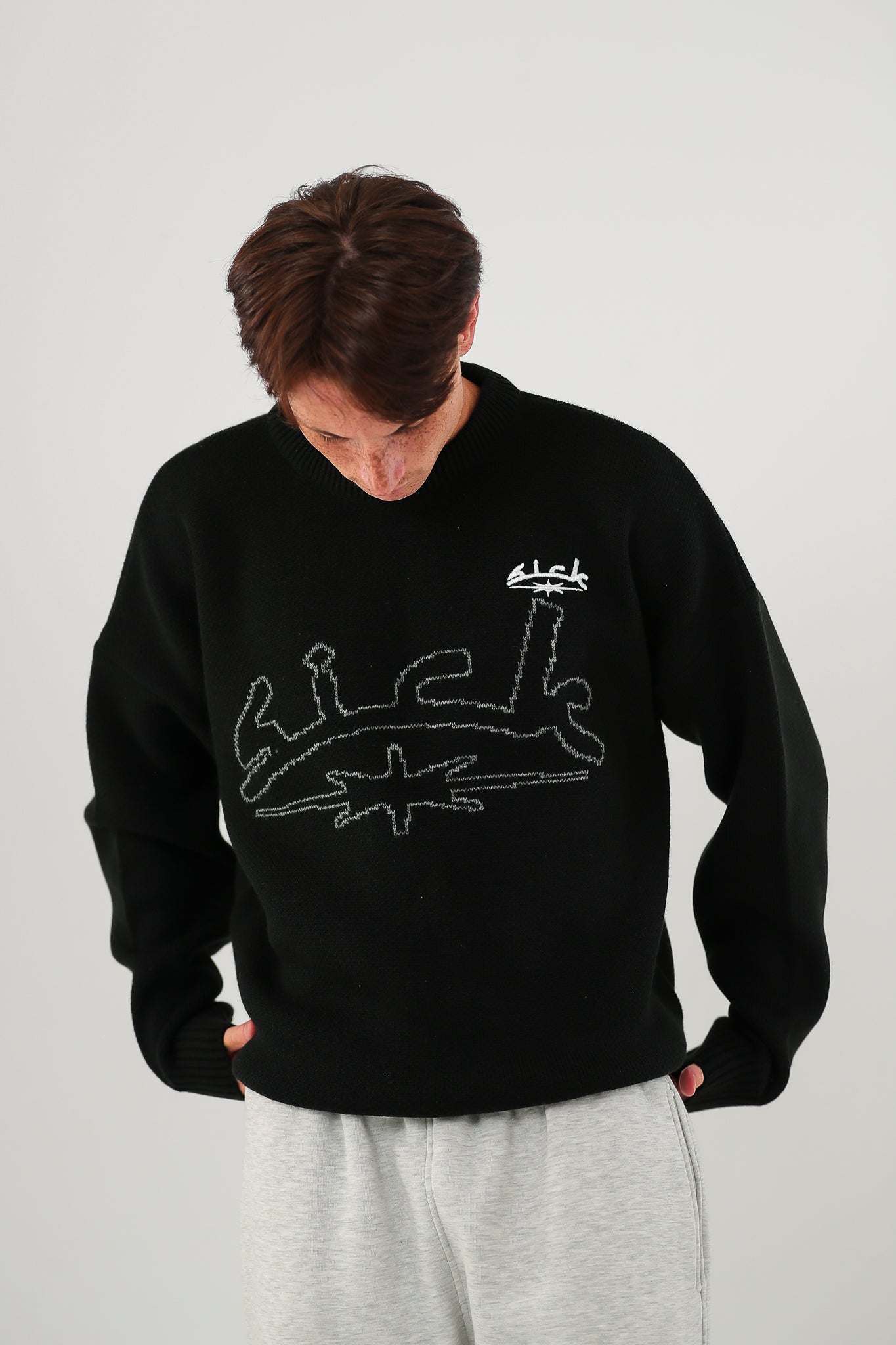 WOVEN CREWNECK