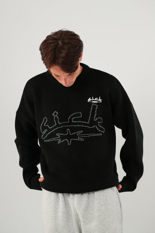 WOVEN CREWNECK