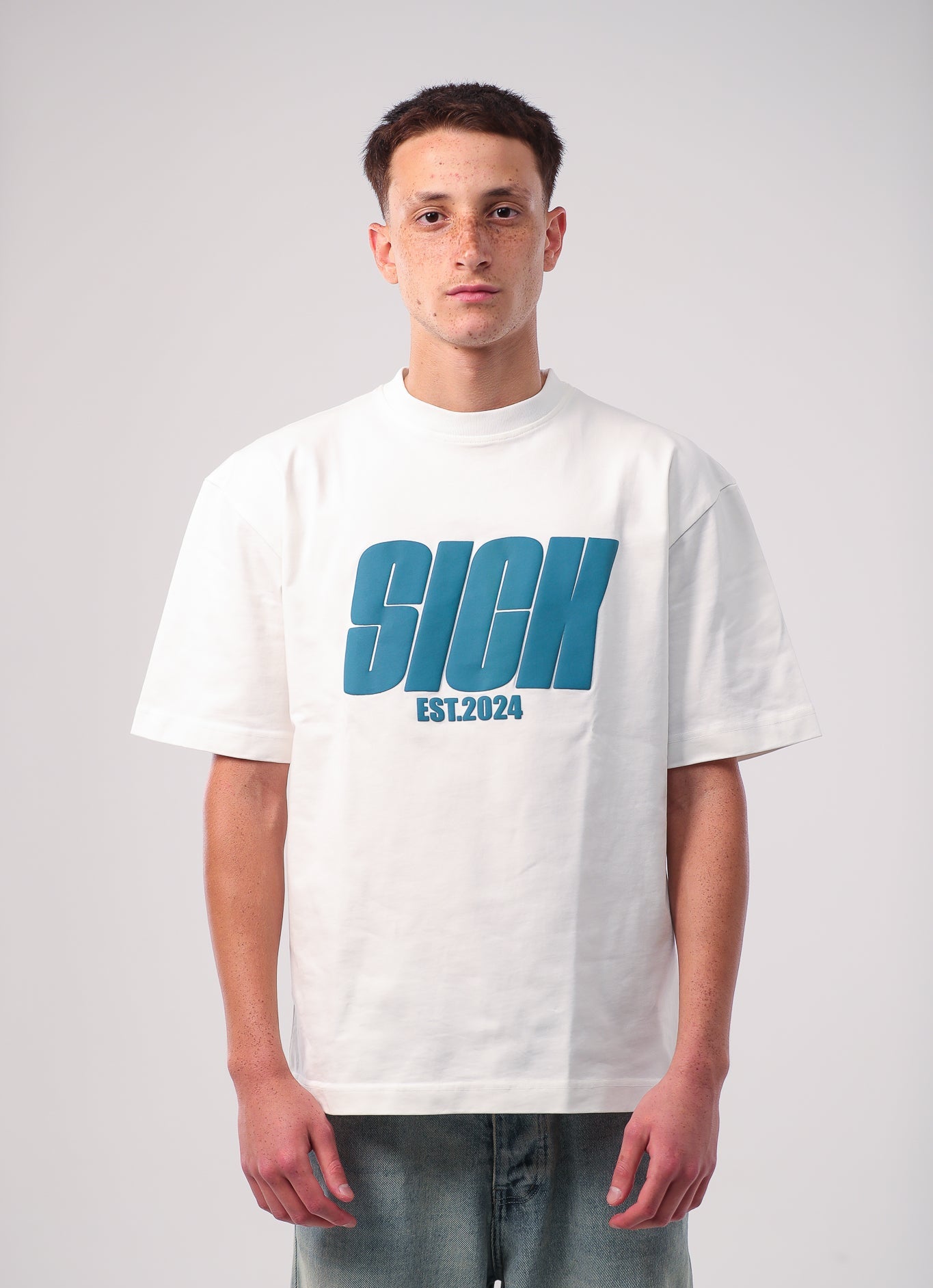 SICK Basic White x Olive Tee